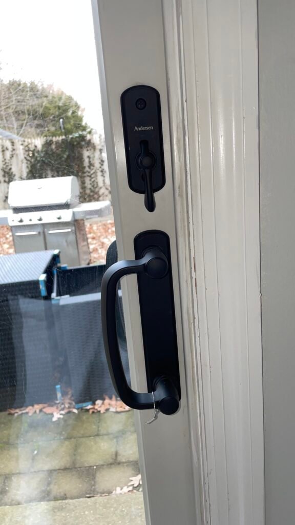 Andersen sliding-door hardware replacement on Bayview Lane