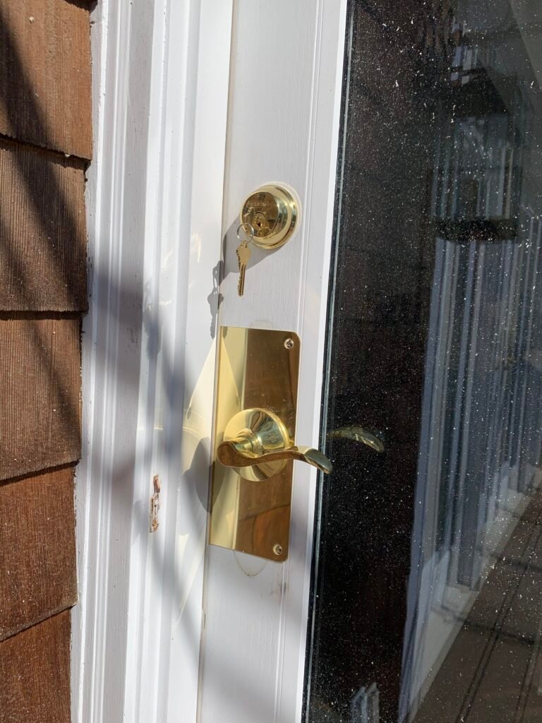 Schlage door hardware at Stony Brook Village Center